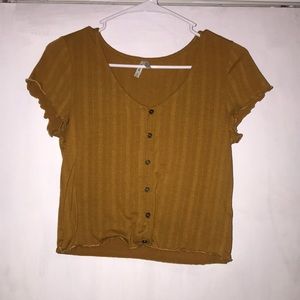 Button Down Crop Top